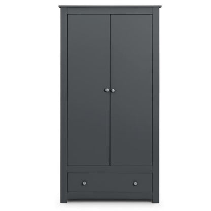 Raddix Wardrobe In Anthracite With 2 Doors And 1 Drawer