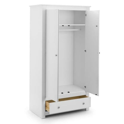 Raddix Wardrobe In Surf White With 2 Doors And 1 Drawer