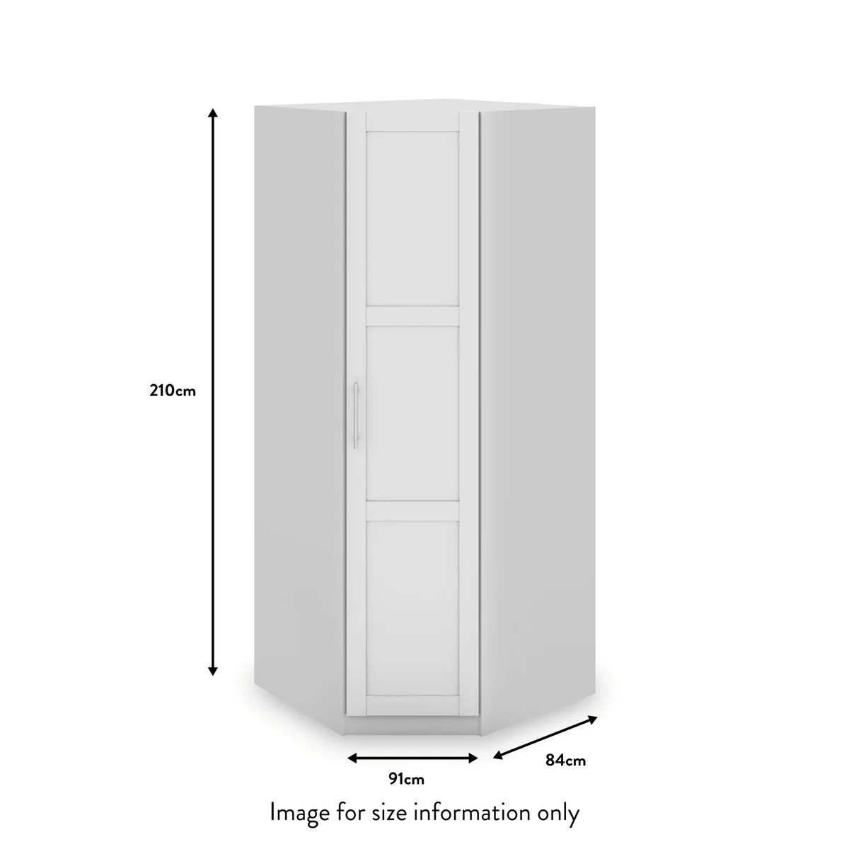 Bithlo White Corner Wardrobe