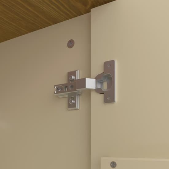 Richland Tall Wooden Wardrobe With 2 Doors In Cream And Pine