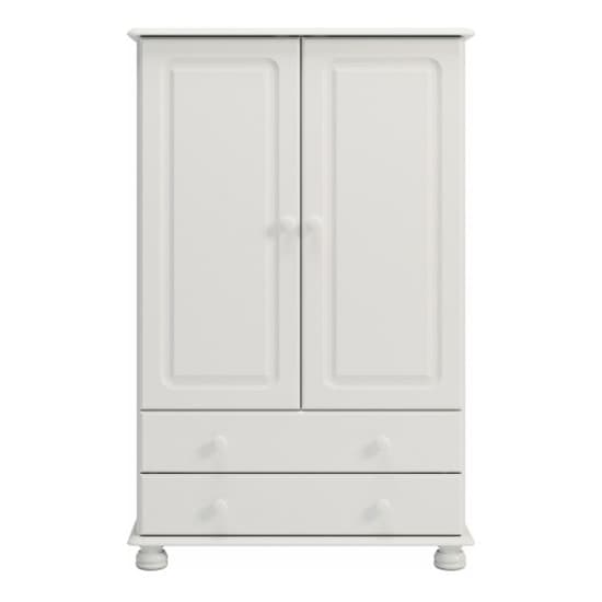 Richland Wide Wooden Wardrobe With 2 Doors In Off White