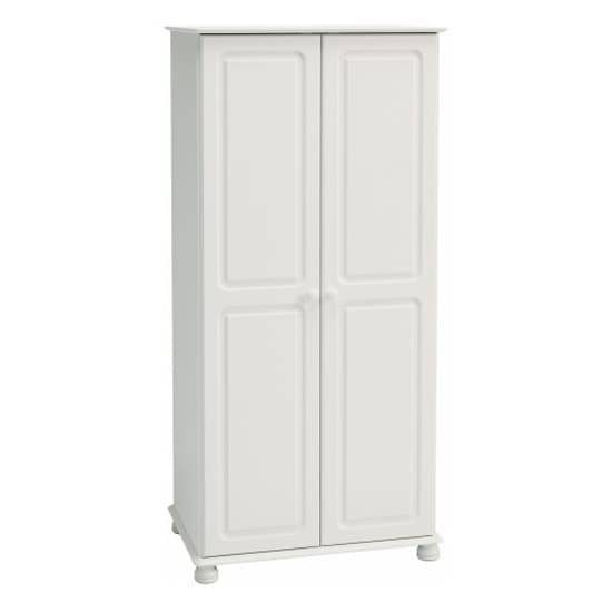 Richland Wooden Wardrobe With 2 Doors In Off White