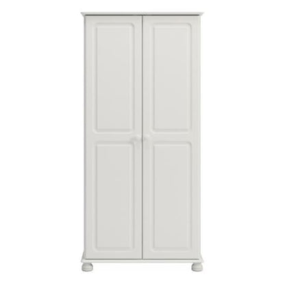 Richland Wooden Wardrobe With 2 Doors In Off White