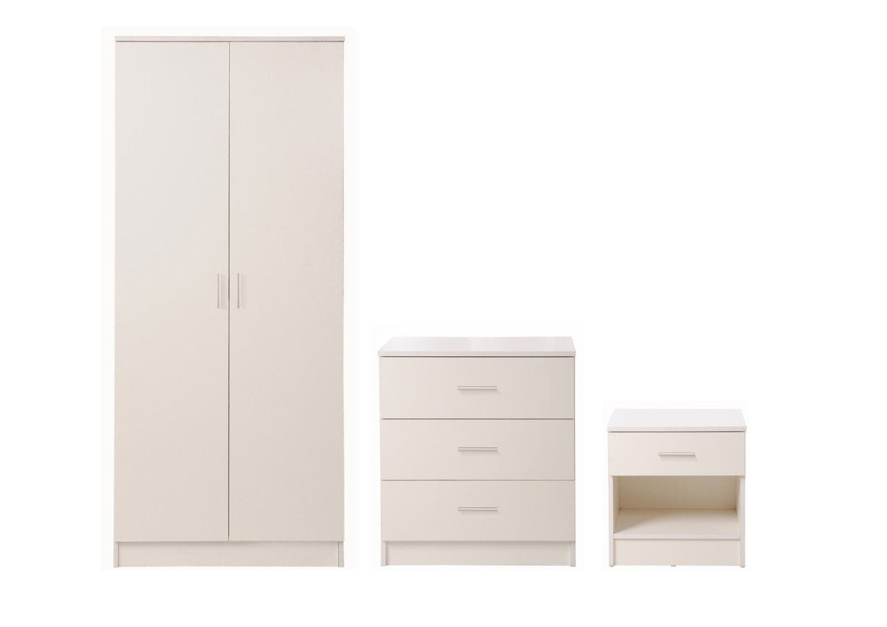 Rio Costa White 3 Piece Bedroom Wardrobe Set