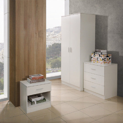Rio Costa White 3 Piece Bedroom Wardrobe Set