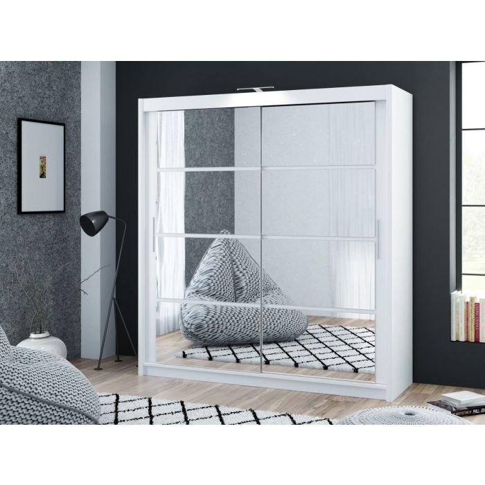 Dexter Sliding 2 Door 160cm Wardrobe - White