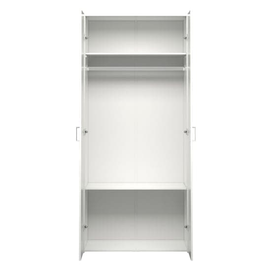 Scalia Wooden Wardrobe In White With 2 Doors