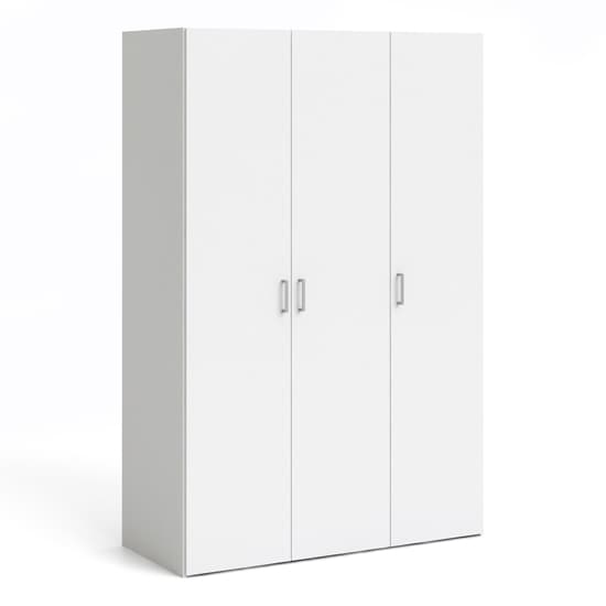 Scalia Wooden Wardrobe In White With 3 Doors
