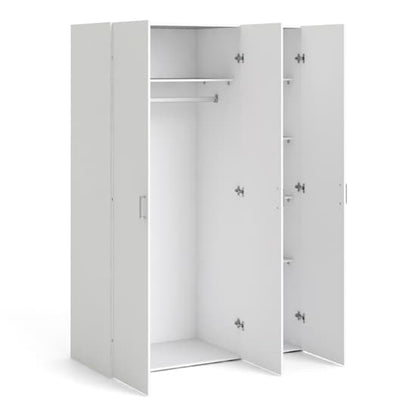 Scalia Wooden Wardrobe In White With 3 Doors