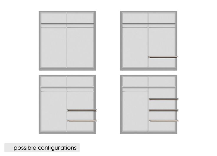 Sliding Wardrobe Bedroom Furniture Set Black Matt