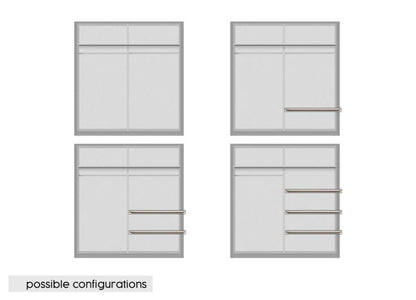 Sliding Wardrobe Bedroom Furniture Set Black Matt