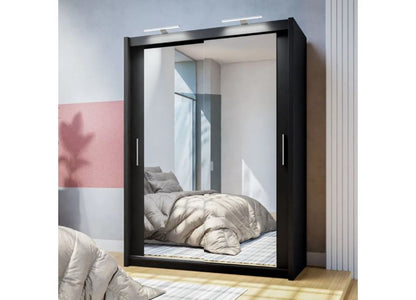 Sliding Wardrobe Bedroom Furniture Set Black Matt