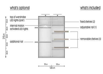 Sliding Wardrobe Bedroom Furniture Set Black Matt