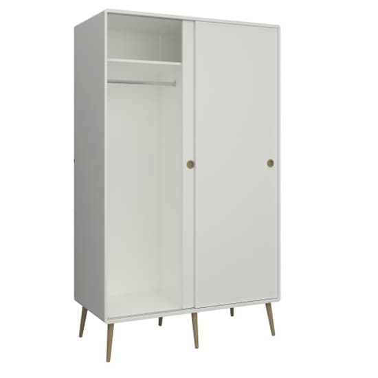 Strafford Wooden Sliding Wardrobe With 2 Doors In Off White