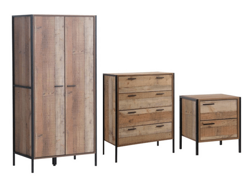 Stretton Rustic Oak Bedroom Wardrobe Set