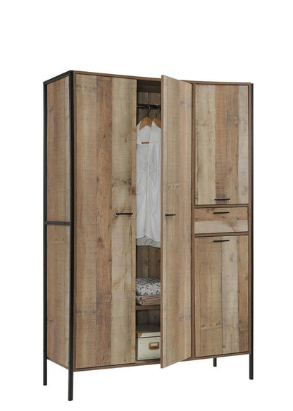 Stretton Large Rustic Oak Bedroom Wardrobe Set
