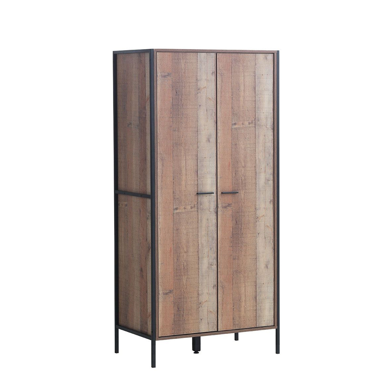 Stretton Oak Industrial Finish 2 Door Wardrobe
