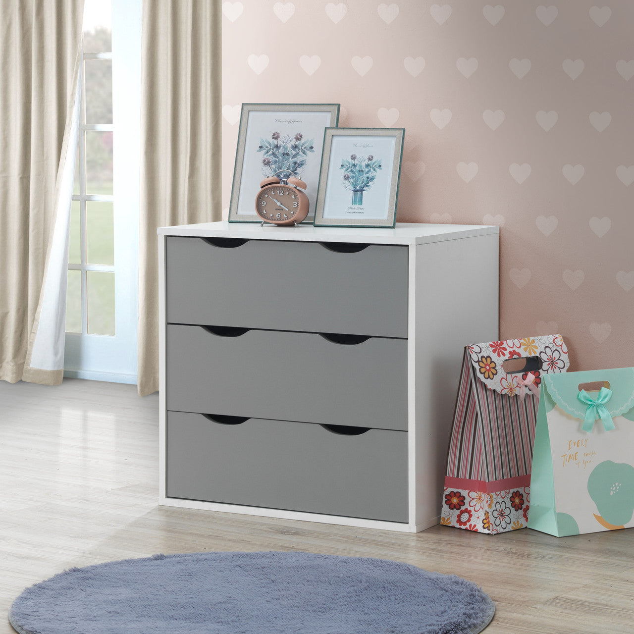 Alton Grey & White Bedroom Wardrobe Set