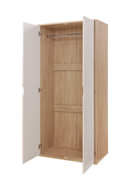 Alton Oak & White Bedroom Wardrobe Set Plus