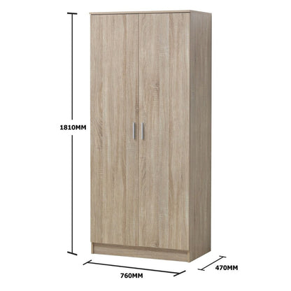Rio Costa Sonoma Oak 2 Door Wardrobe