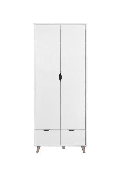 Pulford White 2 Door 2 Drawer Wardrobe