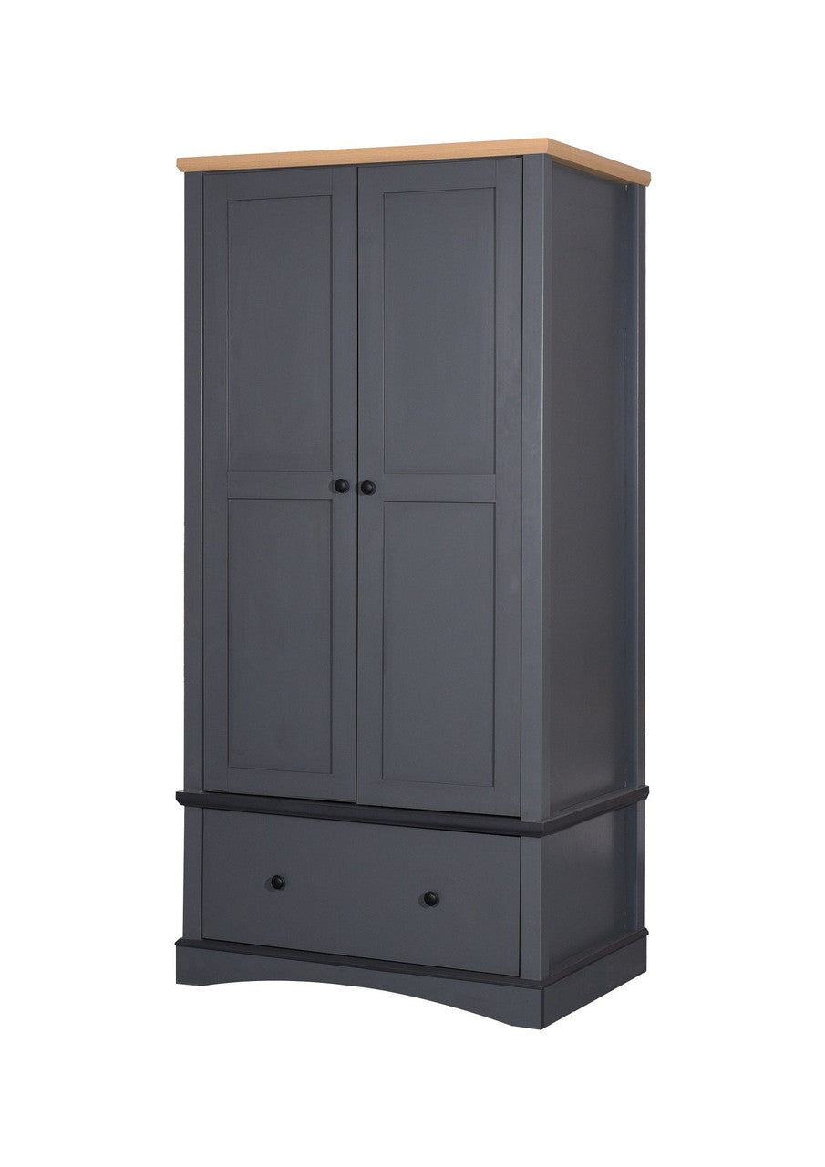 Carden 2 Door Wardrobe in Grey