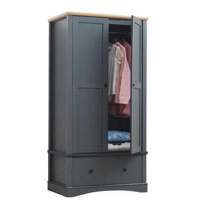 Carden 2 Door Wardrobe in Grey