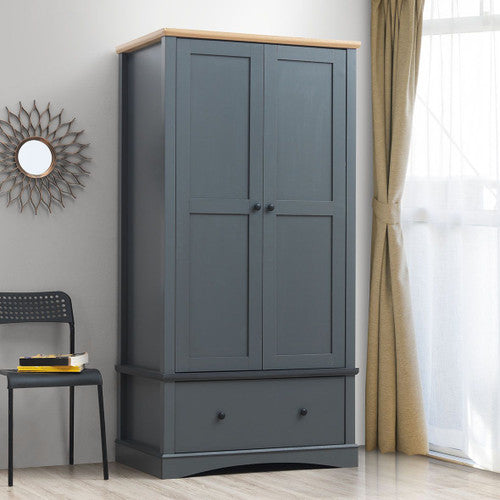 Carden 2 Door Wardrobe in Grey