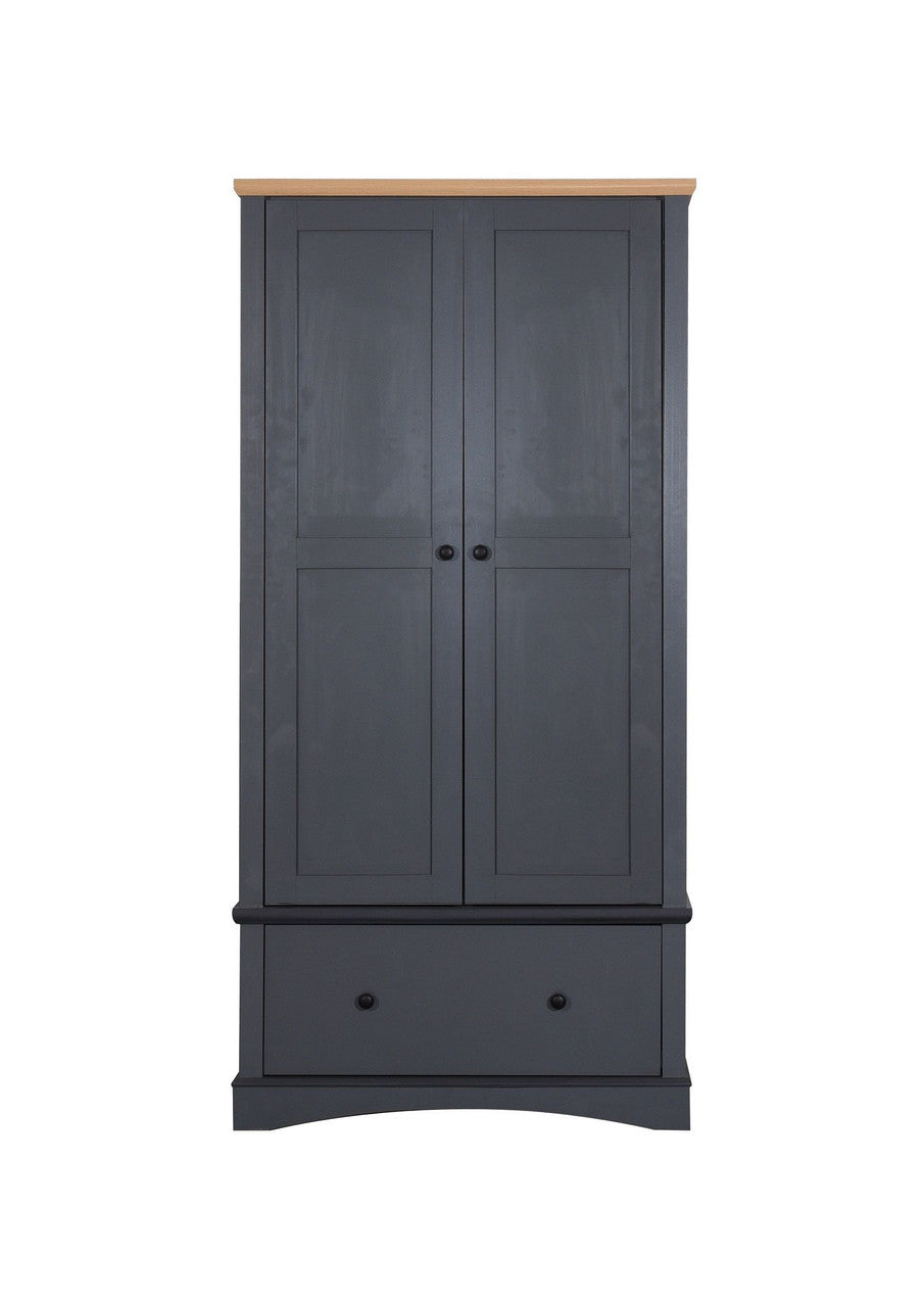 Carden 2 Door Wardrobe in Grey