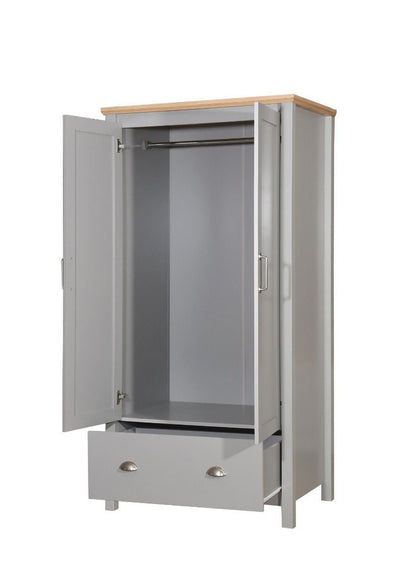 Eaton Grey 2 Door Wardrobe