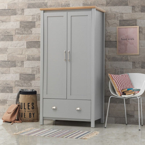 Eaton Grey 2 Door Wardrobe