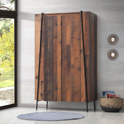 Abbey Rustic Oak 2 Door Wardrobe