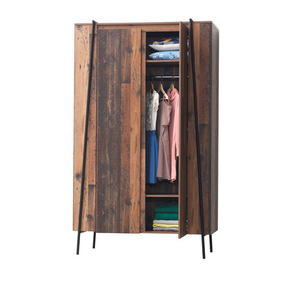 Abbey Rustic Oak 2 Door Wardrobe