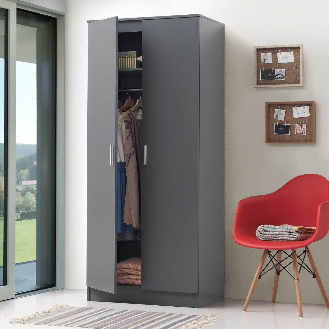 Rio Costa Grey 2 Door Wardrobe