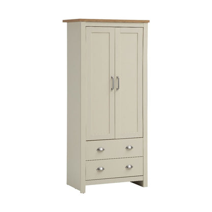 Lisbon Cream 2 Door 2 Drawer Wardrobe