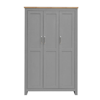 Lisbon Grey 3 Door Wardrobe