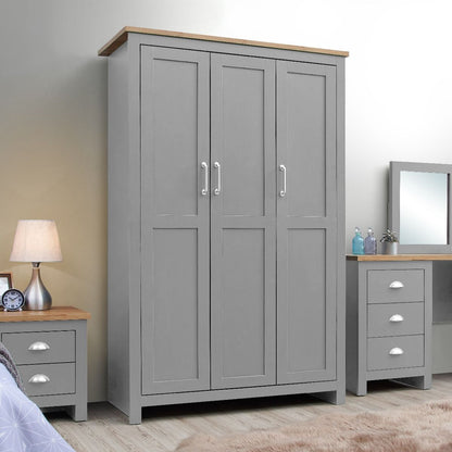 Lisbon Grey 3 Door Wardrobe