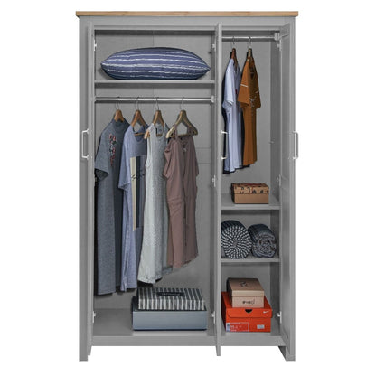 Lisbon Grey 3 Door Wardrobe