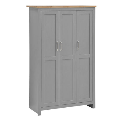 Lisbon Grey 3 Door Wardrobe