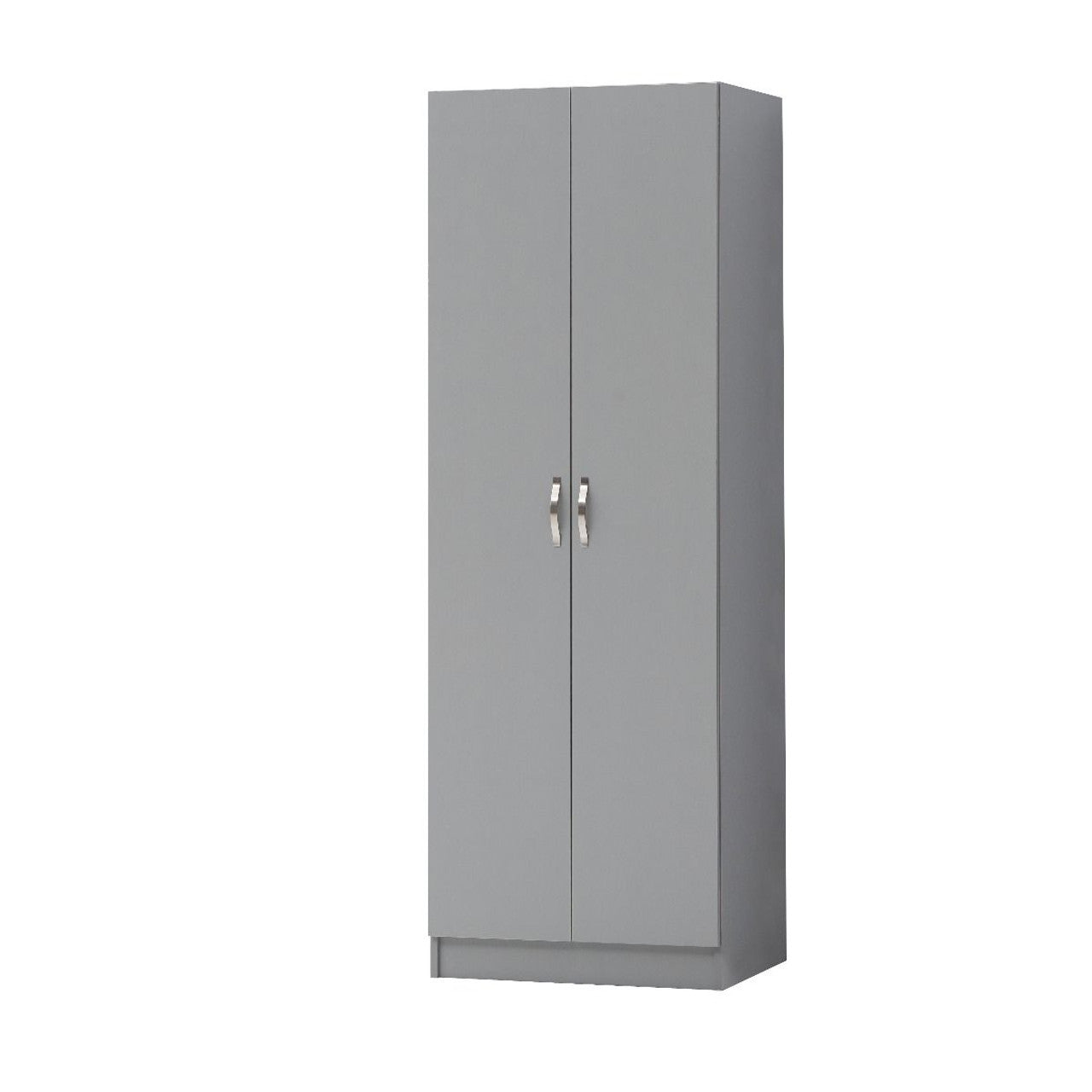 Essentials 2 Door Grey Wardrobe