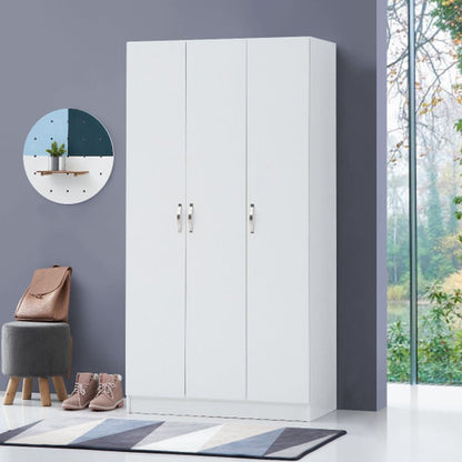 Essentials 3 Door White Wardrobe