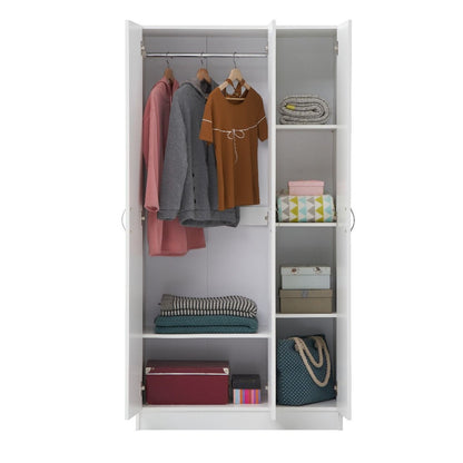 Essentials 3 Door White Wardrobe