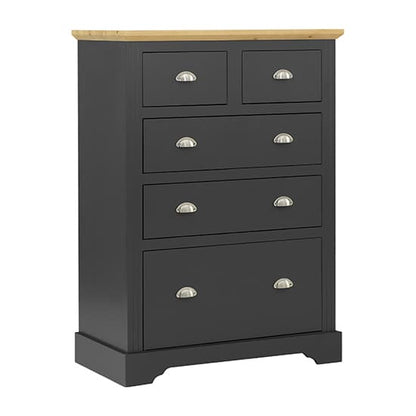 Talox Wooden 2 Doors Wardrobe Bedroom Set In Grey And Oak