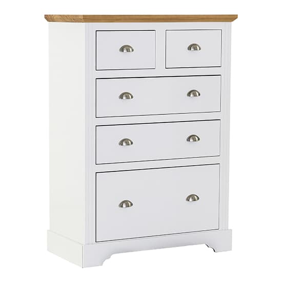 Talox Wooden 2 Doors Wardrobe Bedroom Set In White And Oak