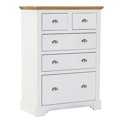 Talox Wooden 2 Doors Wardrobe Bedroom Set In White And Oak