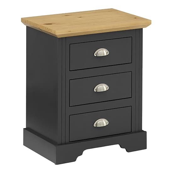 Talox Wooden 3 Doors Wardrobe Bedroom Set In Grey And Oak