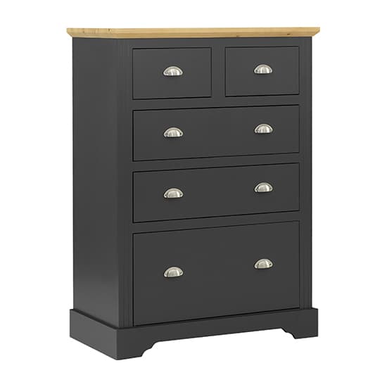 Talox Wooden 3 Doors Wardrobe Bedroom Set In Grey And Oak