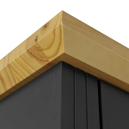 Talox Wooden Wardrobe With 2 Doors In Grey And Oak