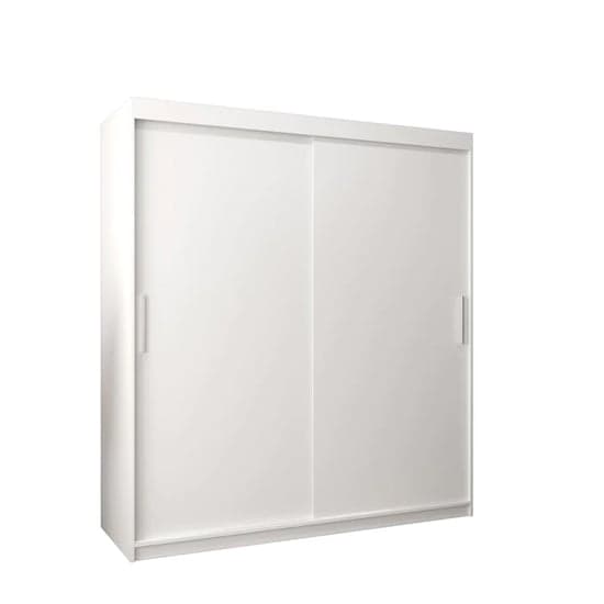 Tavira Wooden Wardrobe Sliding 2 Doors 180cm In White