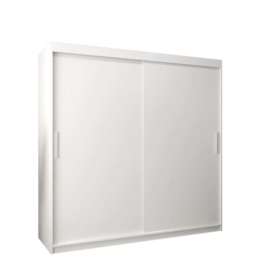 Tavira Wooden Wardrobe Sliding 2 Doors 200cm In White
